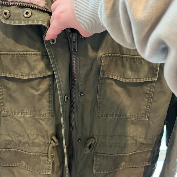 Madewell women’s Sherpa trimmed surplus jacket size small - Picture 5 of 11